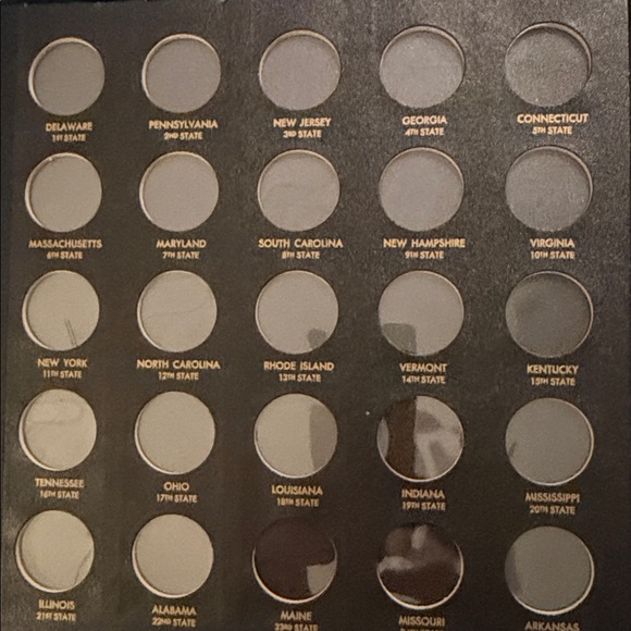 Franklin Mint Gold on Black Display Case for quarters - Picture 3 of 3